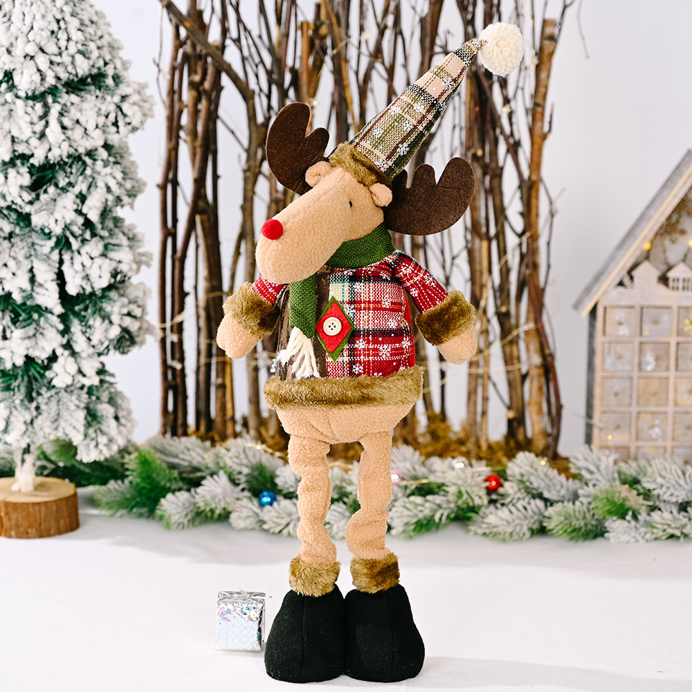 Muñeco navideño retráctil – Santa Claus y muñeco de nieve – Decoración para tiendas y hogares