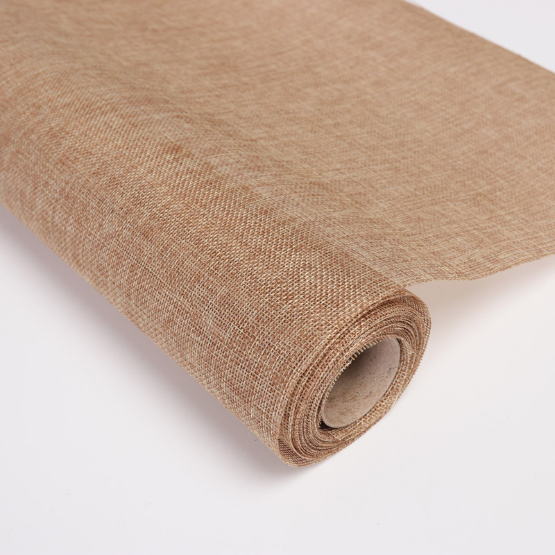 Rollo de lino de color original Lino natural decoración del hogar yute lino grueso regalo de dibujos animados flor material de embalaje al por mayor