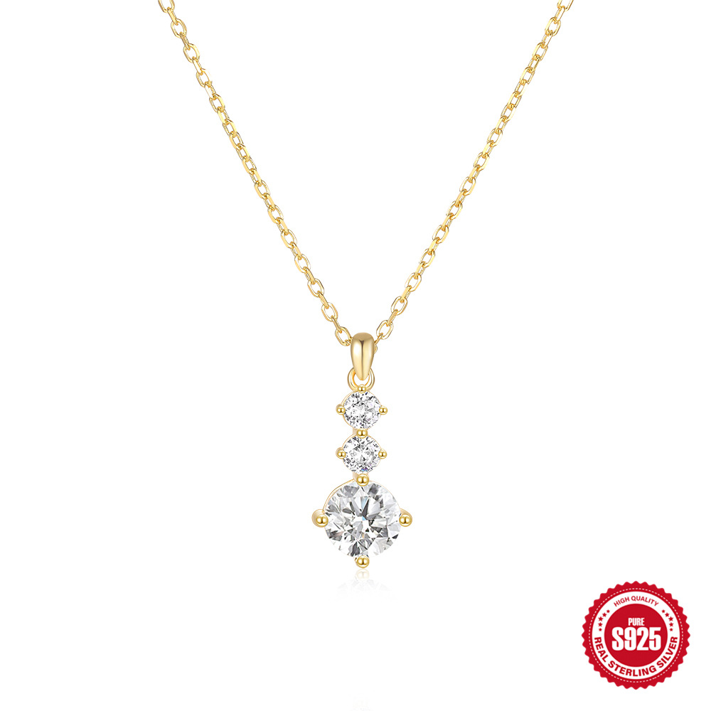 1g Weight 18K Gold Plated Plating Material 925 Sterling Silver Pendant Material Pendant Necklace Classification 925 sterling silver Chain Material cable chain Chain Type 1 Piece Quantity Holiday, Daily Occasion 925 Sterling Silver Material Geometric, Heart Shape Pattern All Seasons Season Women's Gender Simple Style, Classic Style Style 925 Sterling Silver Cable Chain Geometric Heart Shape Pendant Necklace 19