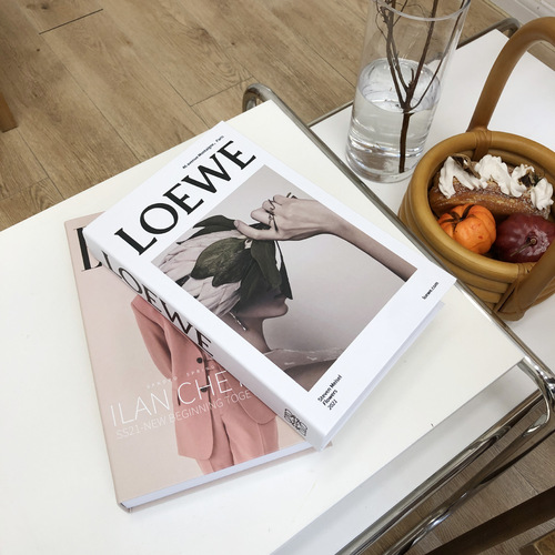 Modern minimalist high-end fake books, Instagram-style props, decorative book models for display, sample room bookshelf decorations