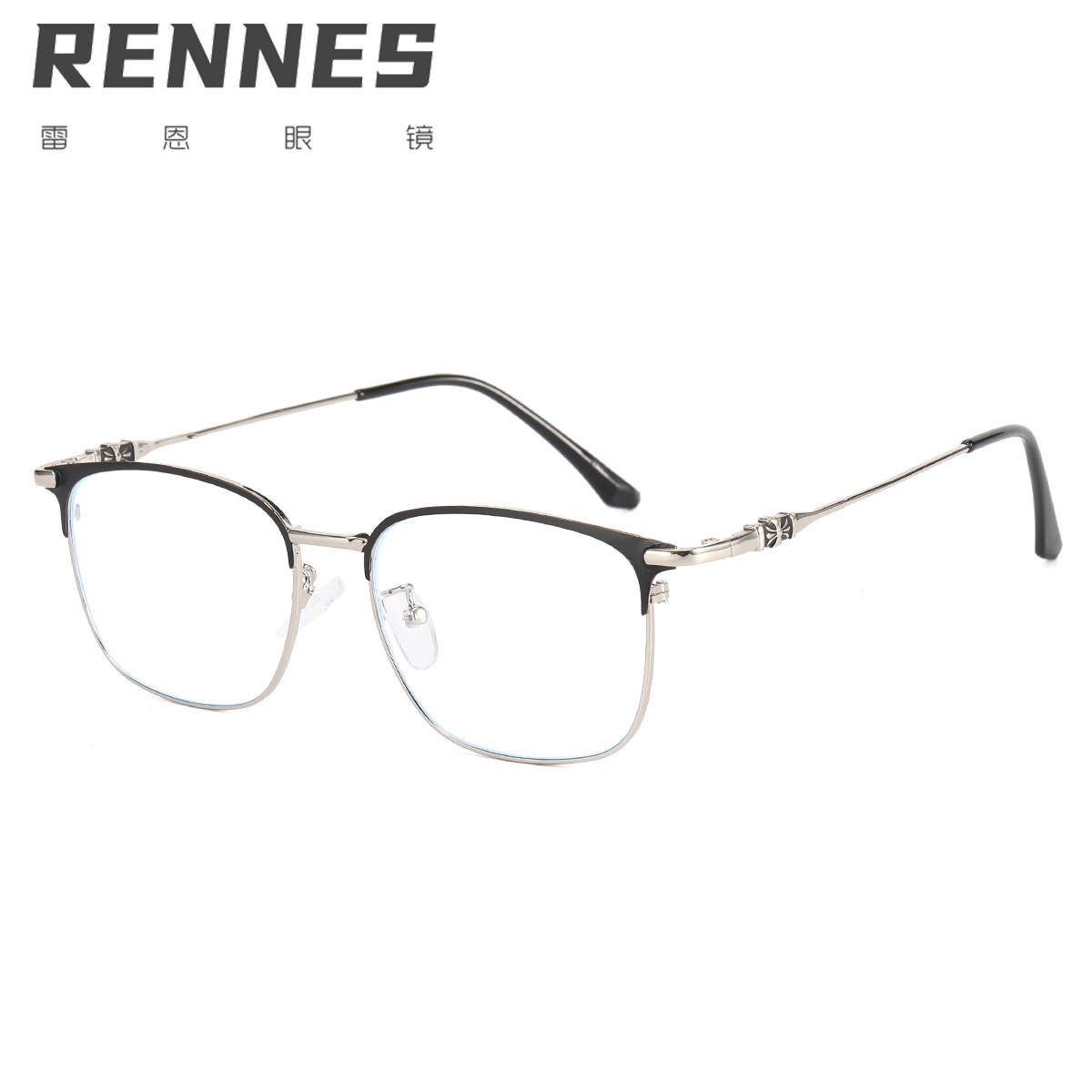 2021 nuevas mujeres anti-radiación anti-Blue ray gafas de computadora hombres de moda sin grado gafas lisas pueden equiparse con miopía 9306