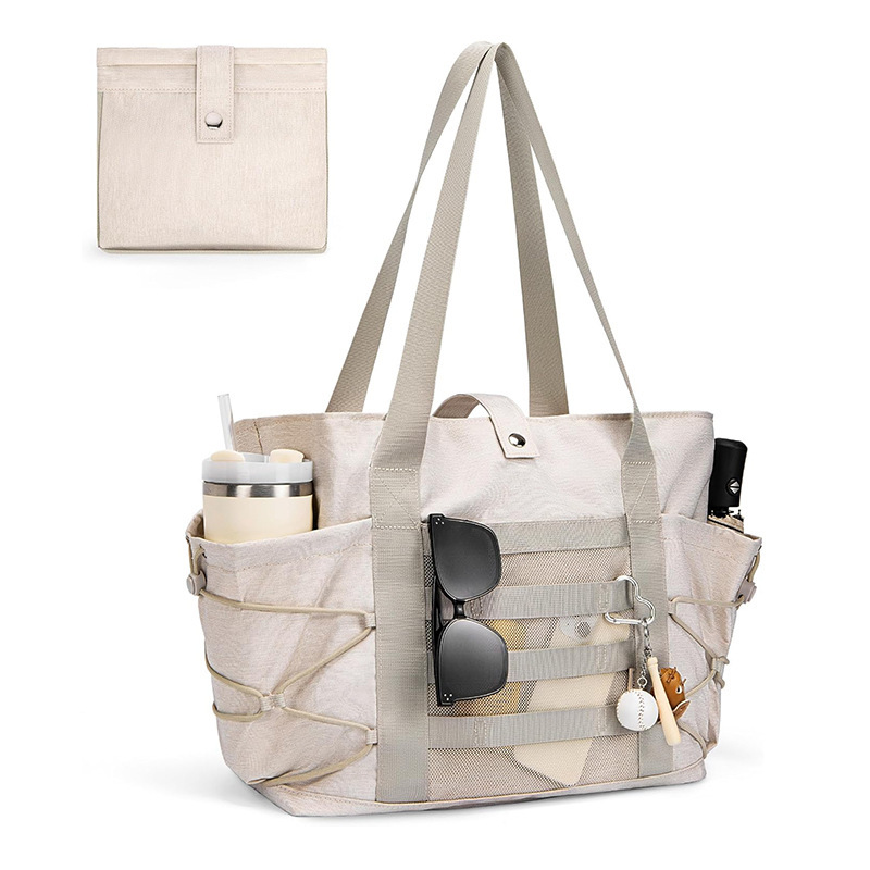 Bolso de mujer Bolso de deporte plegable de viaje Bolso de playa Bolso deportivo Bolso de compras impermeable con funda con cremallera