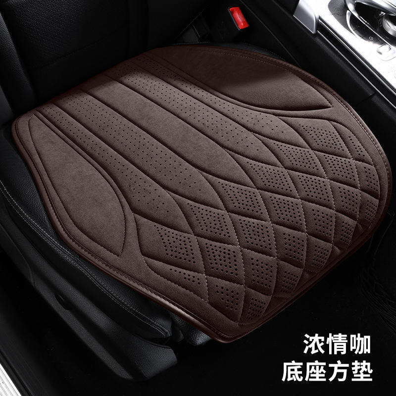 カーシートクッション 一体型シングルシートカーマット オールシーズン対応 車用後部座席クッション 通気性のあるダイヤモンド柄カーマット|undefined