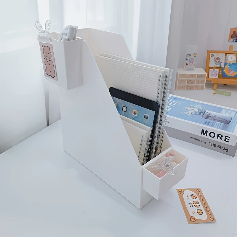Plastic material bookshelf learning and desktop file basket book sorting the file column new product recommendation