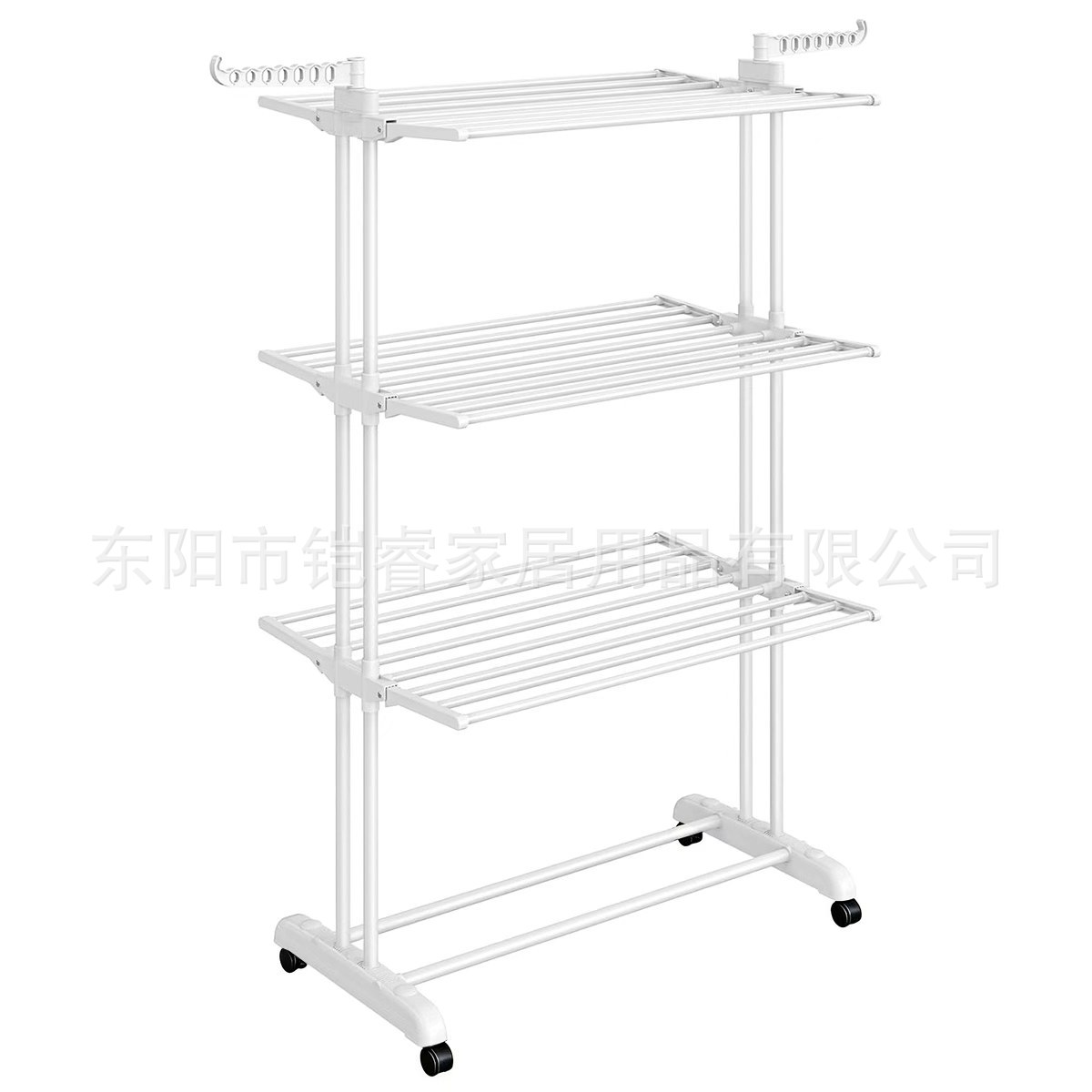 Fábrica multifuncional de piso de tres capas percha de secado de ropa percha de toallas de baño percha de secado de ropa percha de almacenamiento plegable móvil image 8