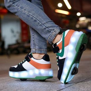 Heelo Shoes Explosion Double Wheel Heelo Shoes Colorful Lights Heelo Shoes Skates