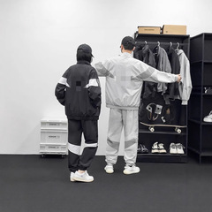 2025春秋外套男潮流运动男装薄款风衣男夹克套装光板可压标一件发