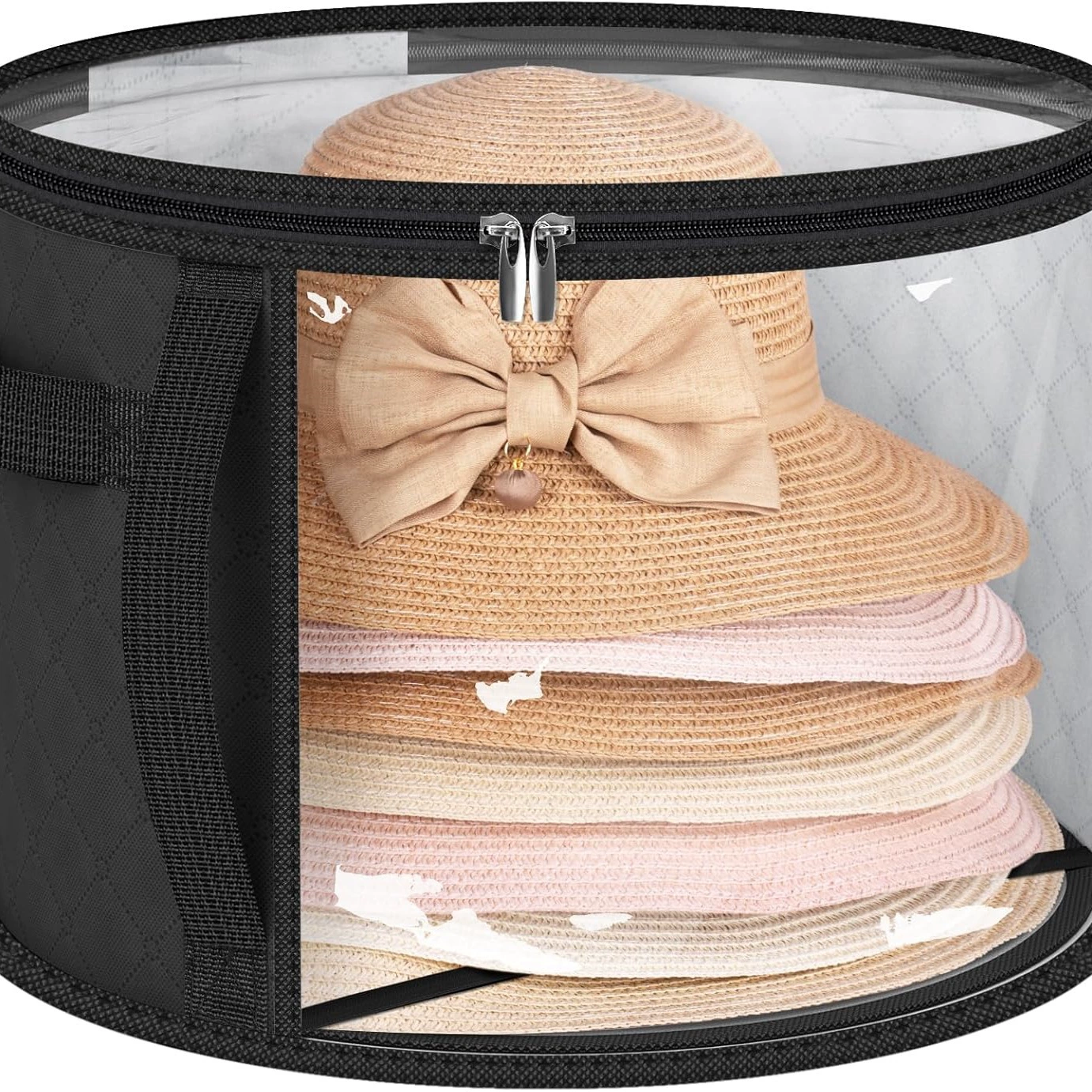 Трансграничная популярная женская прозрачная сумка для хранения шляп, вмещает 7 шляп, хранение ковбойских шляп, с ручкой