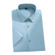 Summer New Ice Silk Shirt Men's Short-sleeved Solid Color Business Men's 7A Antibacterial Mulberry Silk Bamboo Fiber Men's Shirt