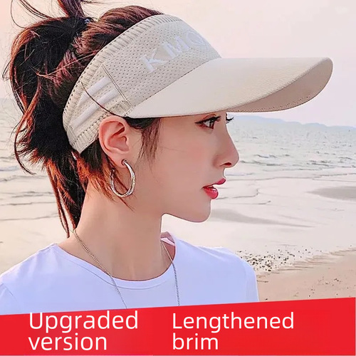 Women's Spring Summer Korean Style Fashion Vlogger Breathable Sun Hat Extended Brim Capless Baseball Cap Ins Bucket Hat