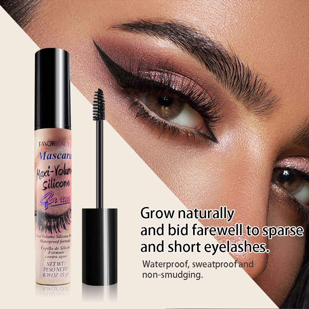 Mascara impermeable ligera rizada estereoscópica base no aglomerada transfronteriza Amazon maquillaje venta caliente