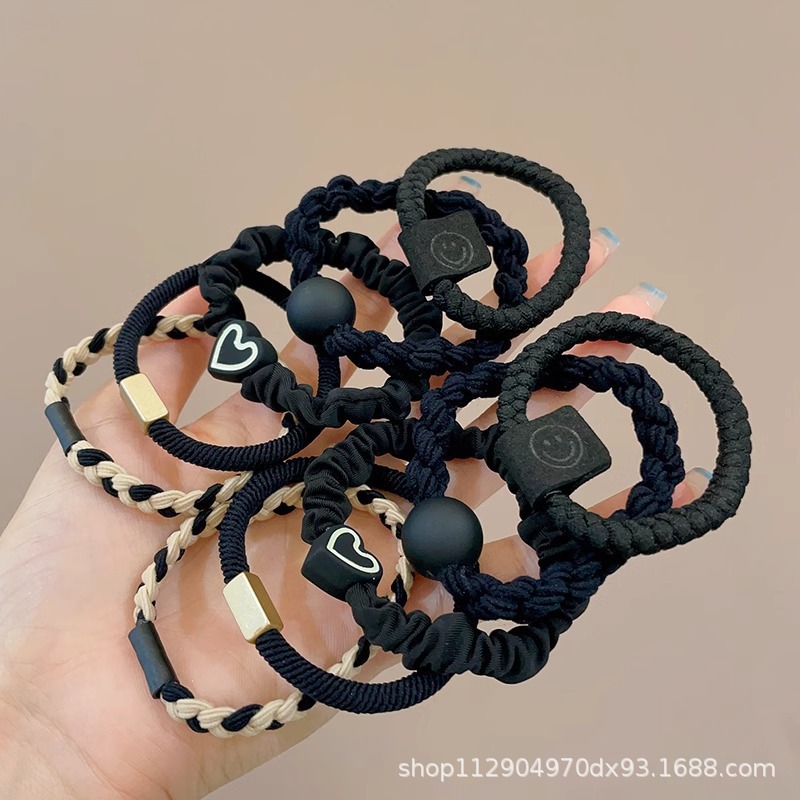 2025 nuevo estilo simple cabello de moda de alta elasticidad correa de correa de cabello multifuncional cubierta de cuero durable cabello bola adornamiento para el cabello