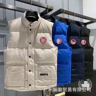 In-Stock Cross-Border Foreign Trade Winter Goose down Vest Unisex Sleeveless Vest Classic Style Warm Jacket