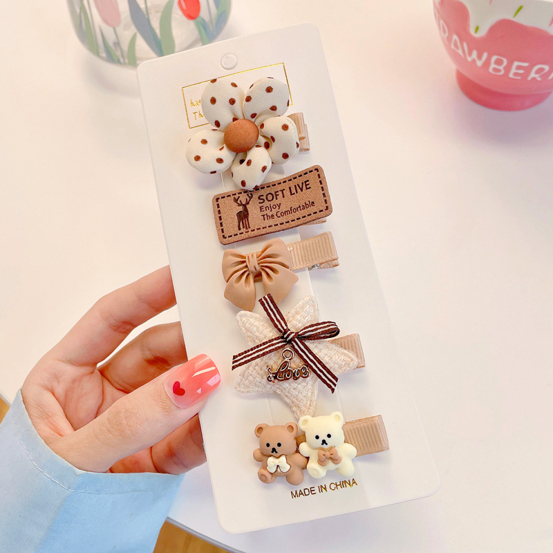 Juego de flores de lunares de 5 piezas