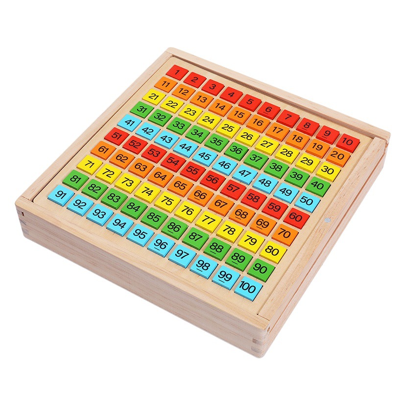 Cientos de Montessori tablero pensamiento matemático ayudas didácticas educación temprana de los niños Ilustración 1 a 100 computación cognitiva digital juguetes educativos