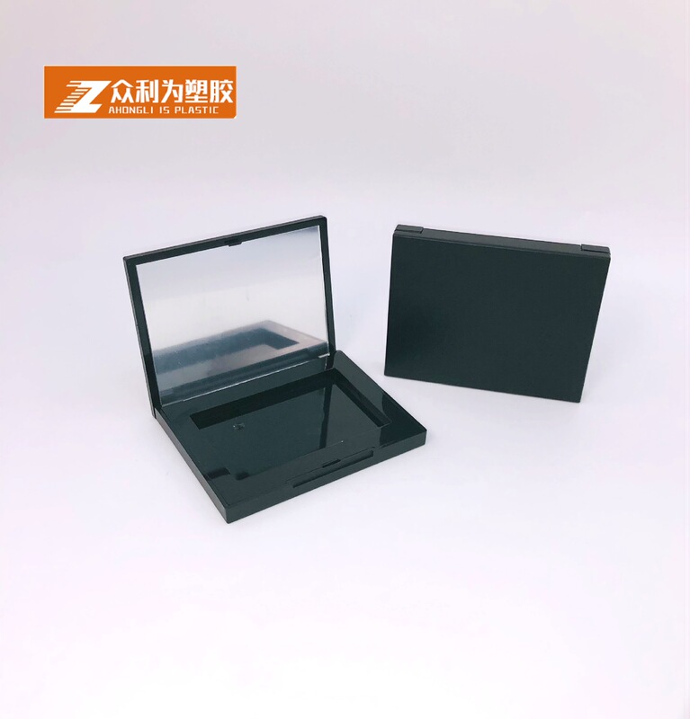 Factory Direct Sales Square Flip Cover with Mirror 8g Blush Box High Gloss Honey Powder Eye Shadow Box Cosmetics Packaging Material Can Be Customized Z