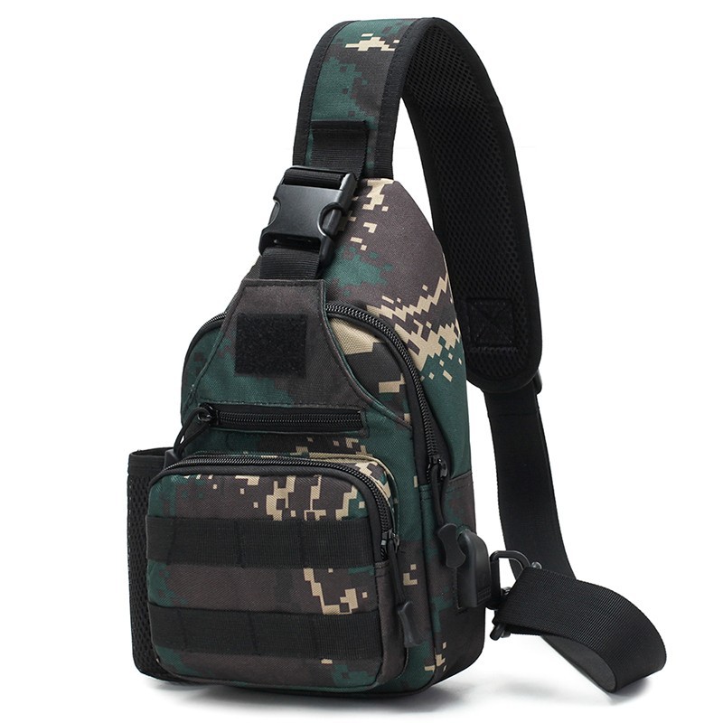 Bolso de pecho de los hombres crossbody bolsa de camuflaje multifuncional mochila táctica al aire libre crossbody bolsa de lona ocio deportes bolsa Luya
