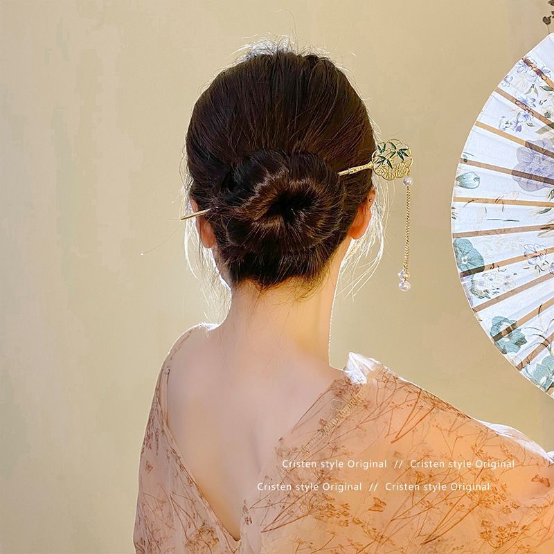 Pasos de estilo antiguo que se agitaban, pinzas de cabello para mujeres de alto nivel, pinzas de cabello para mujeres, nuevos cheongsam chinos, ropa de estilo chino, pinzas de cabello para cabello, toque de cabeza