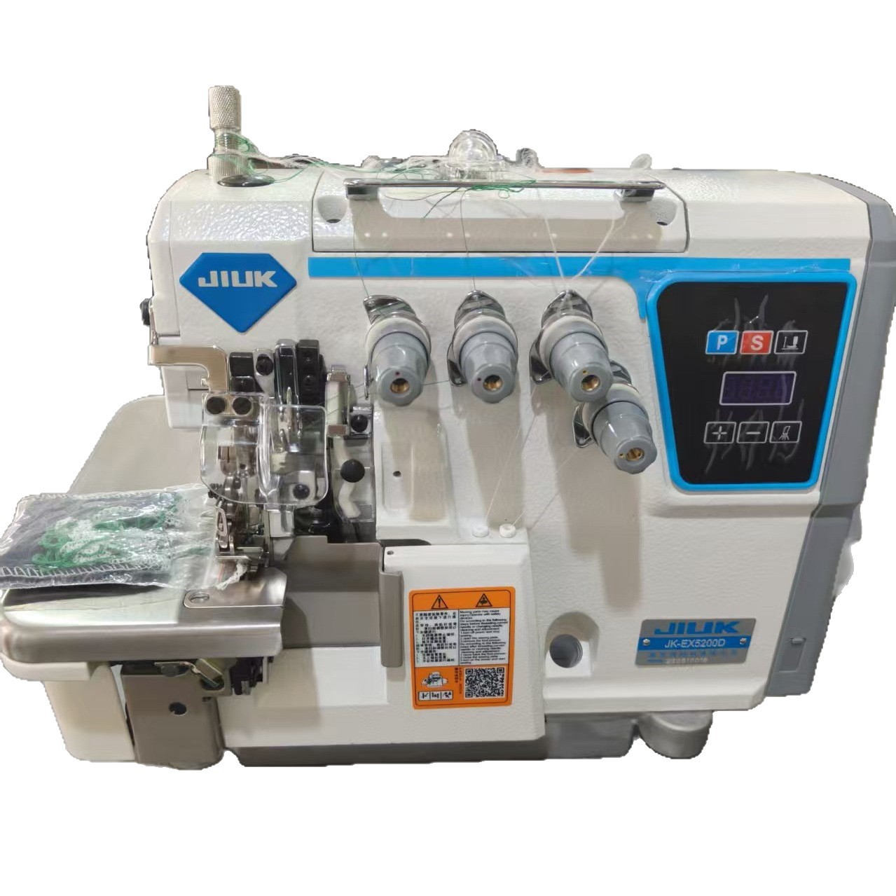 Máquina de coser overlock de puntada fina-mediana-gruesa, modelo Jack EX, máquina de coser industrial con función de cierre de bordes, equipo de costura multifuncional