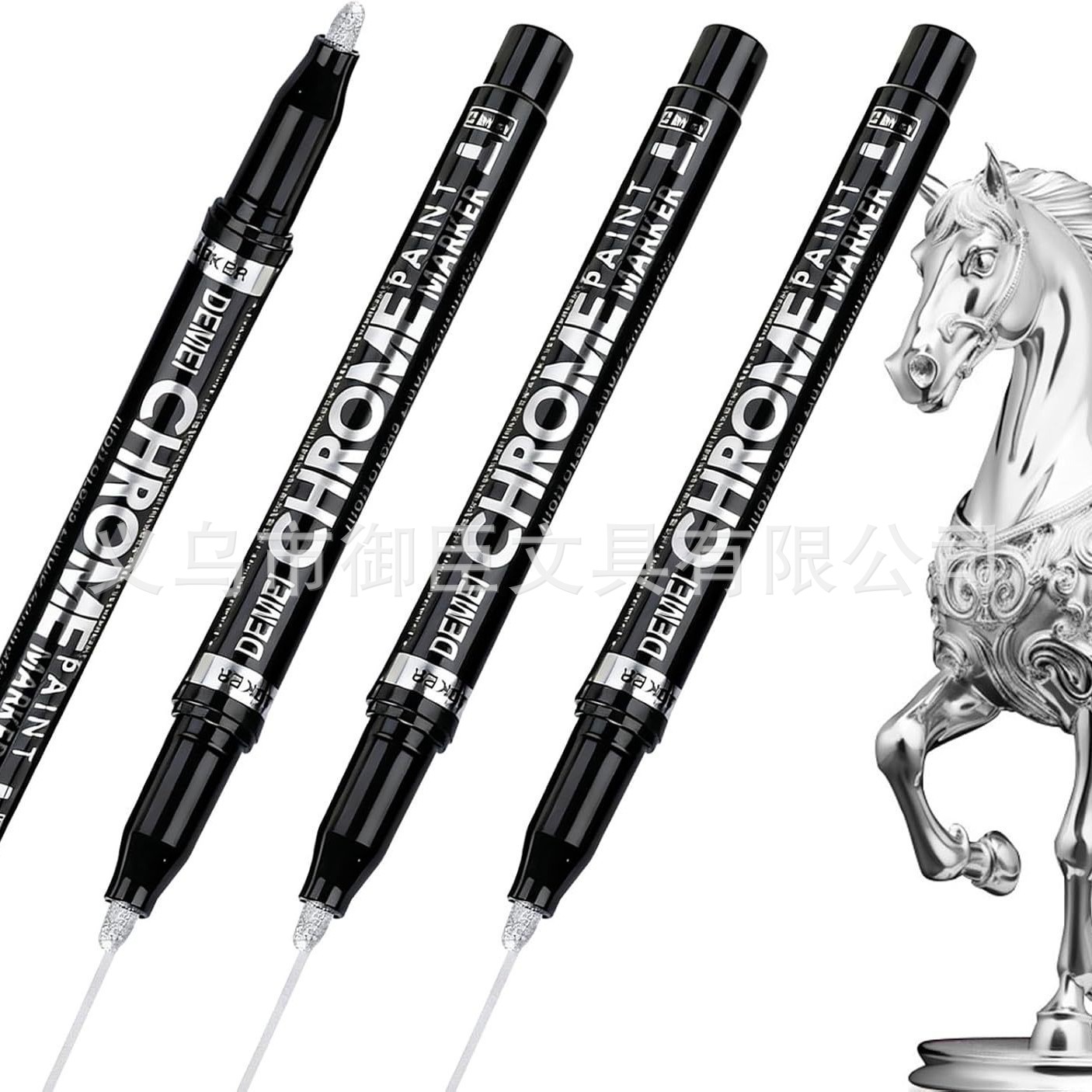 Chrome-plated marker pen for highlighting, mirror-finish models, gold and silver coloring, paint repair, high-gloss repair, touch-up, and electroplating