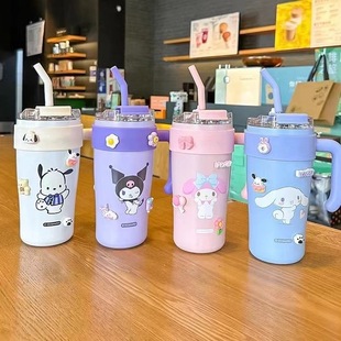 Sanrio Cartoon Large-Capacity Water Kettle 316 Thermos Cup Ice Cup Female Cup with Straw Water Cup Gift Box