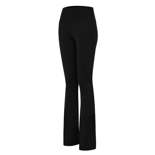Spring and summer high-elastic European and American high-waist flared pants thin yoga pants square dance pants body sports fitness pants for women