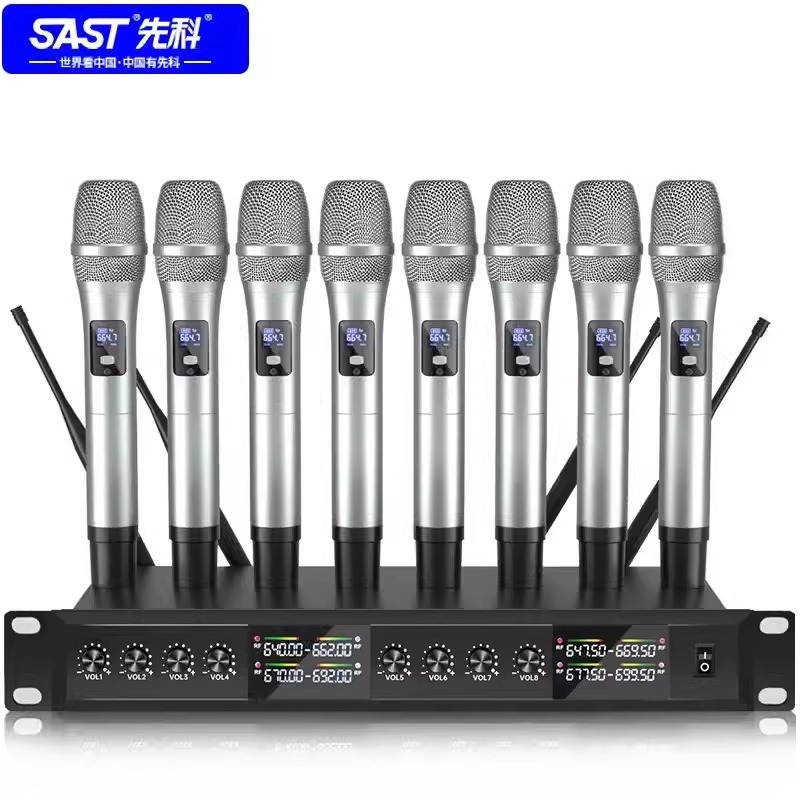 Micrófono inalámbrico OK - 12 para el hogar karaoke metal U segmento FM uno arrastrar dos micrófono de conferencia anti-aullante