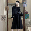 Autumn set, dress, retro long skirt, brace, 2023 collection, A-line