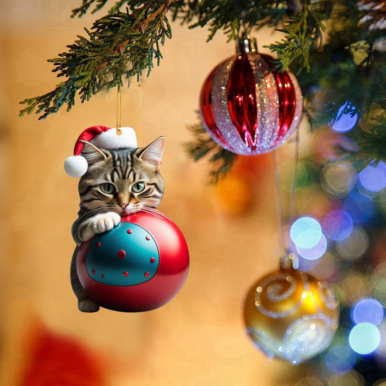 Transfronterizo nuevo creativo de Navidad Gatito Coche colgante mochila colgante de Navidad decoración del hogar regalo image 15