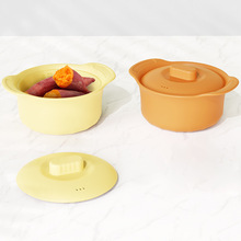 韩国跨境爆款微波炉蒸屉锅厨房专用多功能蒸饭减脂餐加热硅胶蒸锅