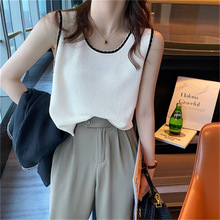 背心女夏外穿内搭针织小吊带设计感小众2025新款宽松打底无袖上衣