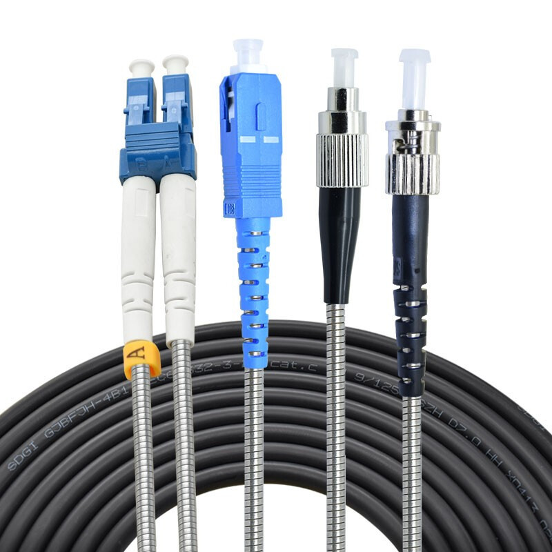 TC-NET中服通各种型号铠装螺旋钢带防老鼠光纤跳线、阻燃护套光纤