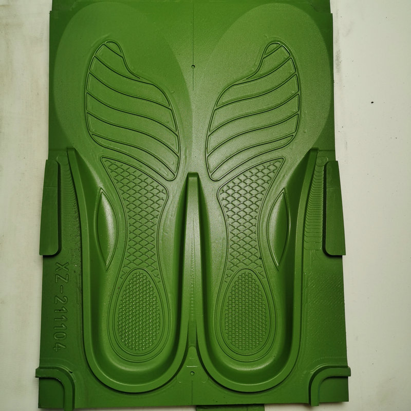 聚氨酯PU发泡海绵硅胶鞋垫模具热压EVA铝模带挂钉热压成型