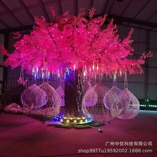 Scenic spot Internet celebrity wishing tree swing warm field clock-in amusement equipment farm parent-child project outdoor rotating swing tree