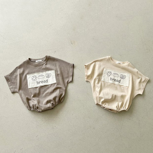 Baby one-piece outfit for summer, thin, loose fit, triangular T-shirt, pants for crawling, South Korean version