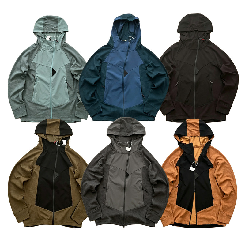 Plain without labels! Shushu autumn and winter outdoor hooded softshell jacket, wear-resistant, breathable, with a middle layer for warmth, suitable for hiking