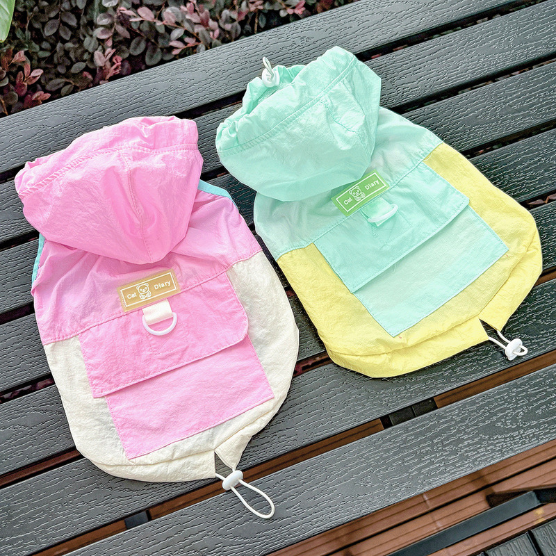 Pet Sun Protection Hoodies for Dogs and Cats, Summer Outing Clothes for Bichon Frize, Teddy Schnauzer, Wettable Vests