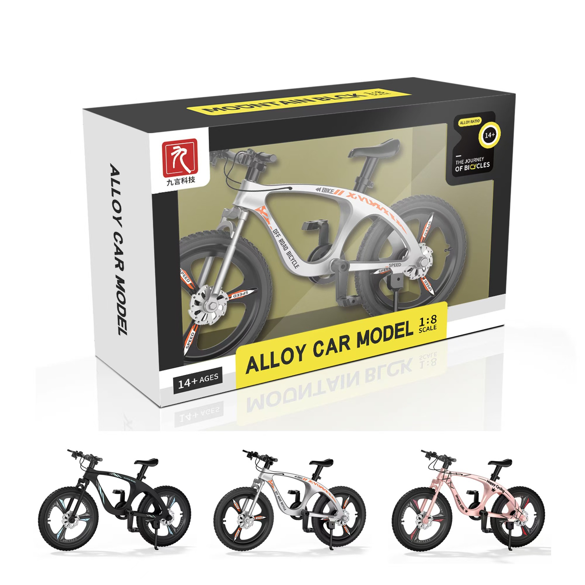 Modelo de coche de aleación para niños transfronterizo simulación mini modelo de bicicleta de carretera decoración de carreras de carreras de regalos para niños