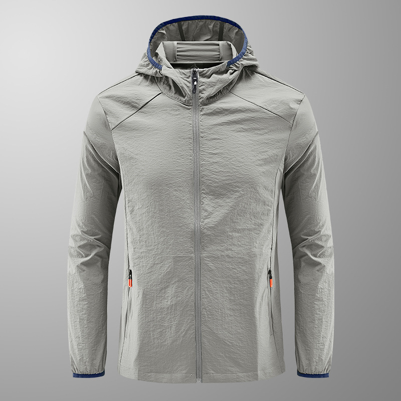 Wholesale Sun Protection Clothing for Men, Breathable, Loose, Hooded Sun Protection Clothing, Outdoor Fishing, Anti-Uv, Quick-Drying, Thin Skin Clothing