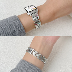 For Huawei bracelet 9 strap 8/7nfc wristband new cute puppy colored diamond bracelet metal bracelet glory
