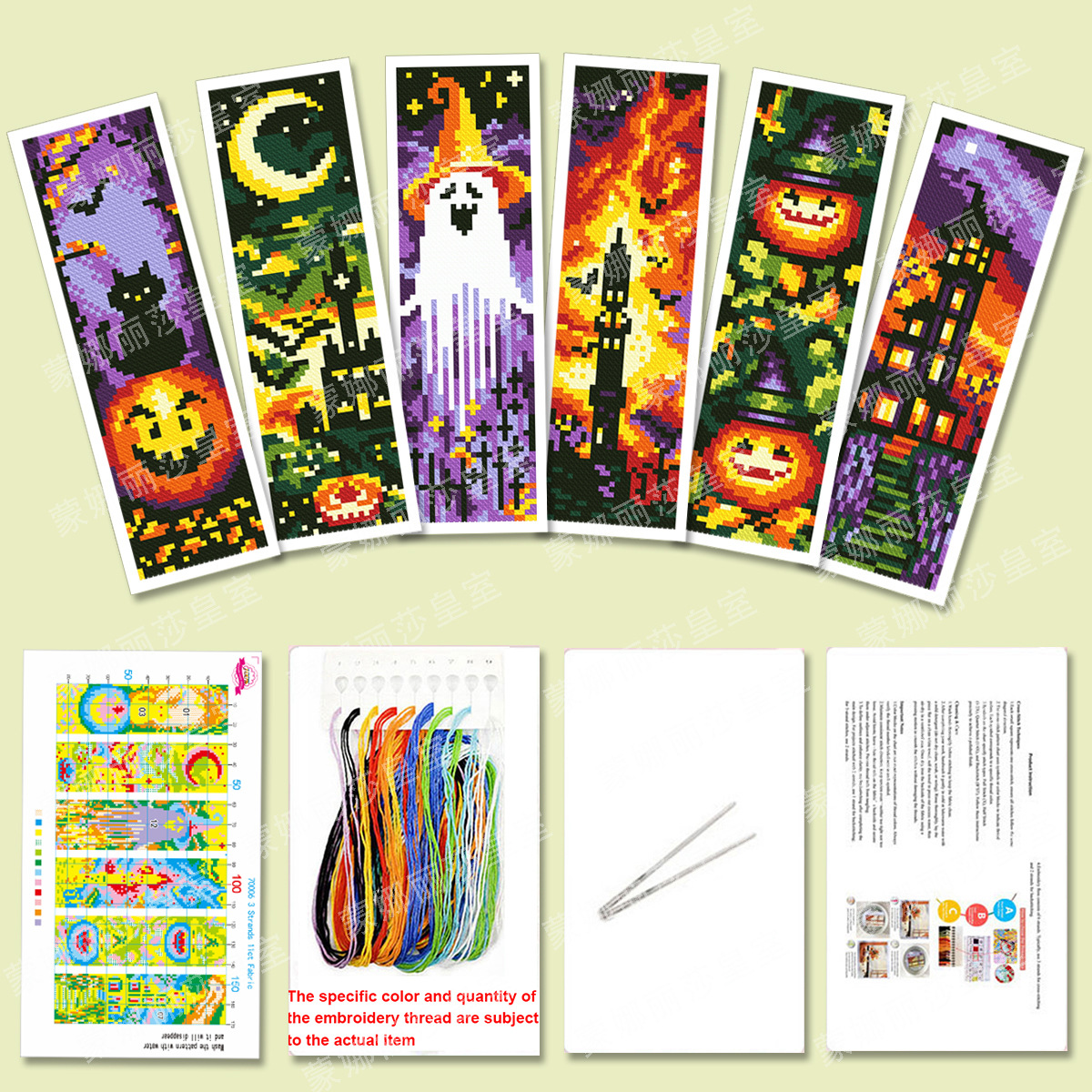 Cross-border Mona Lisa Royal Cross-border Adventures Halloween marcadores artesanales de alta calidad de bordado pequeño