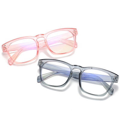 新款时尚网红方框眼镜架 复古防蓝光米钉眼镜框个性平光眼镜|ms