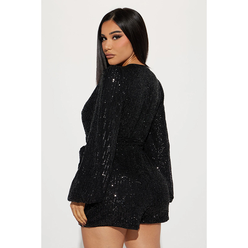 Sequins Design Sexy Style Wholesale Women's Sexy Sequins Solid Color Party Street
