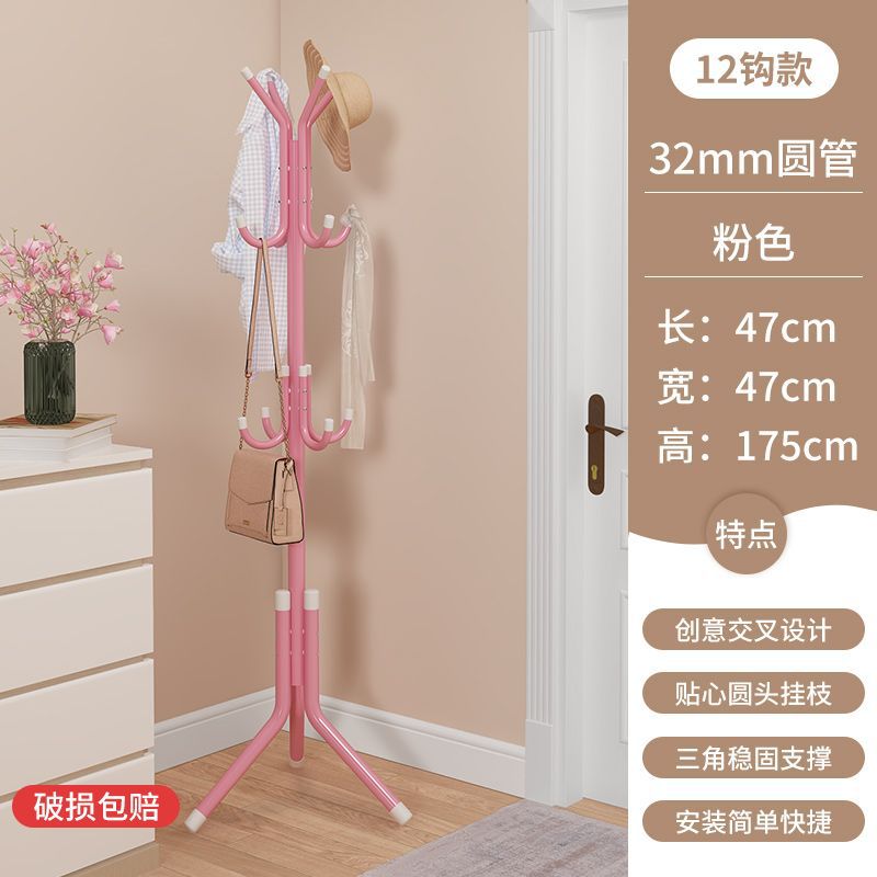 Perchero piso dormitorio percha vertical simple ropa rack casa puerta bolsa rack sala de estar rack de almacenamiento