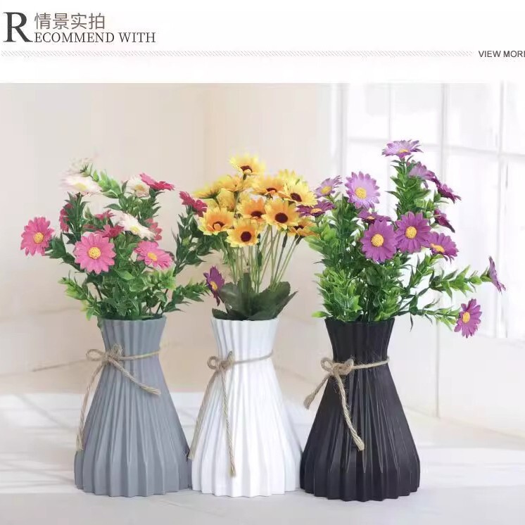 麻縄水波紋花瓶折り紙花瓶プラスチックモデルは水を貯めることができませんドライフラワー模擬フラワーアレンジメントシンプルで新鮮です|undefined