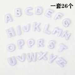 跨境黑白小数字字母刺绣布贴电脑绣花批发服装补丁DIY装饰辅料贴