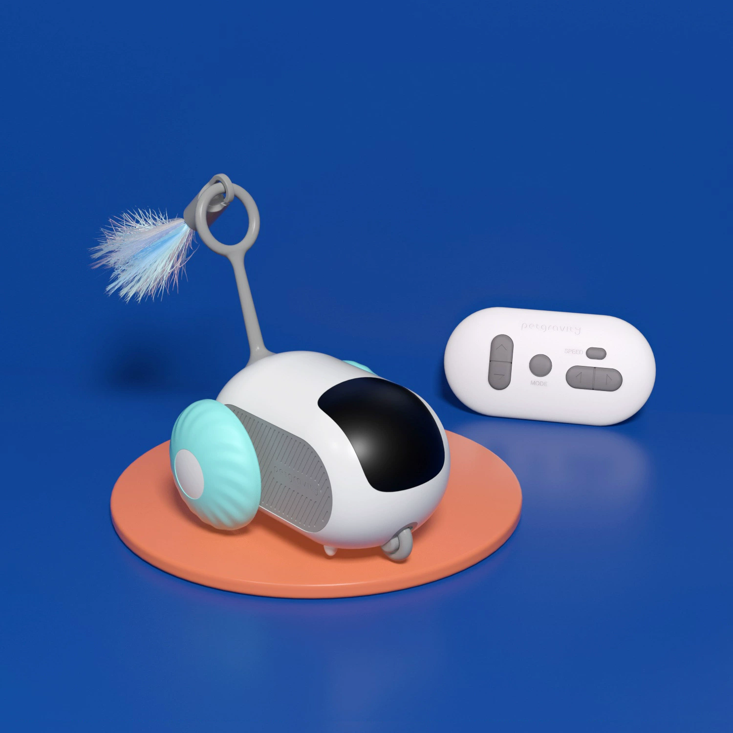 Interactive Petgravity Smart Racing Cat Toy Car, Remote-Controlled, Noisy, for Small Cats