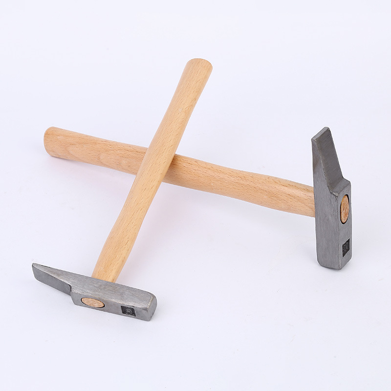 廠家批發 鴨嘴錘木柄鉗工錘鈑金錘300g500g 錘子木工錘扁頭錘榔頭