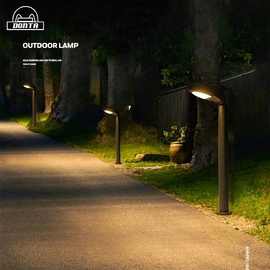 跨境热销户外LED太阳能草坪灯 新中式铝材庭院花园防水地插草地灯