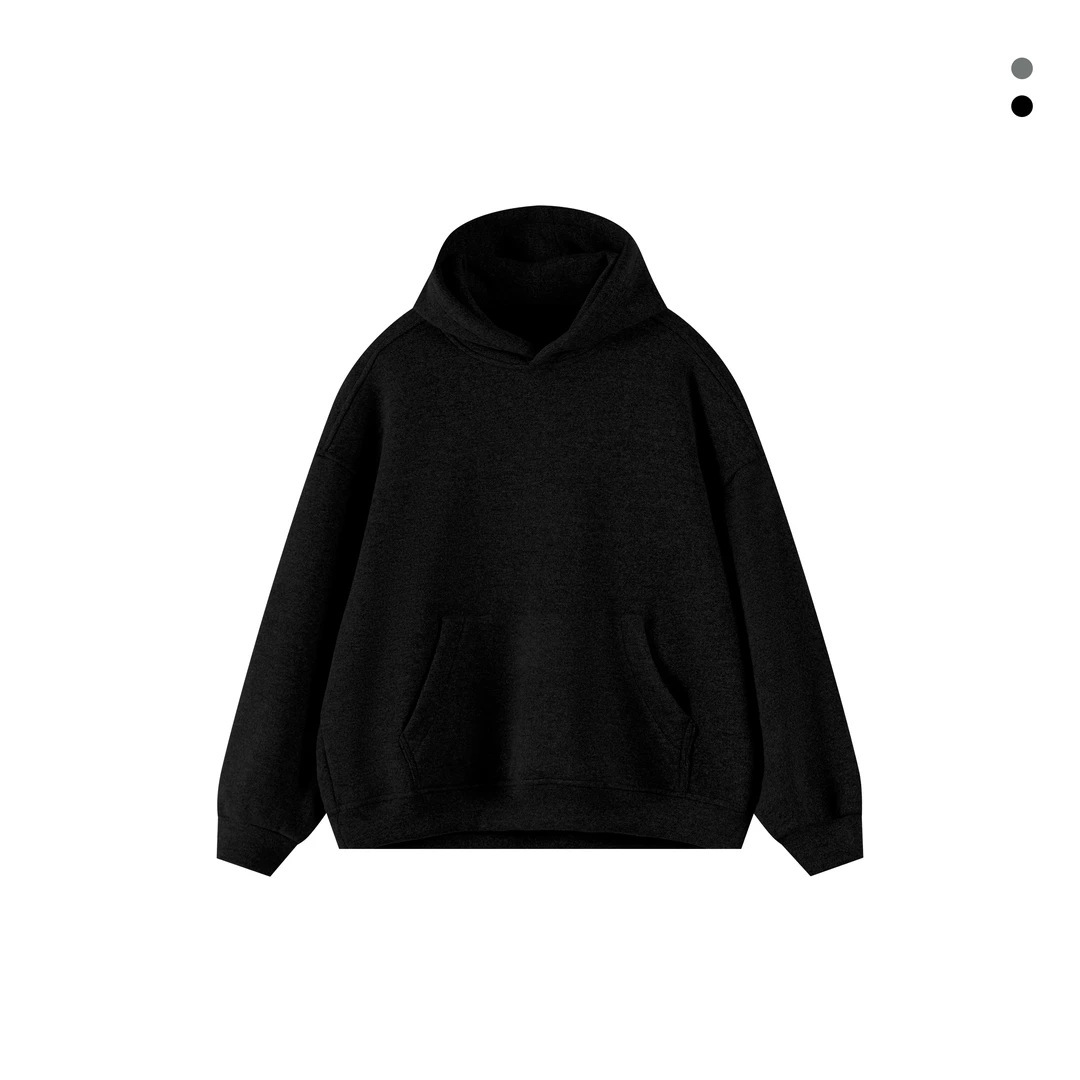 Men's Kangaroo Hooded Sweatshirt Solid Colour Fleece Hoodie_voghion.com
